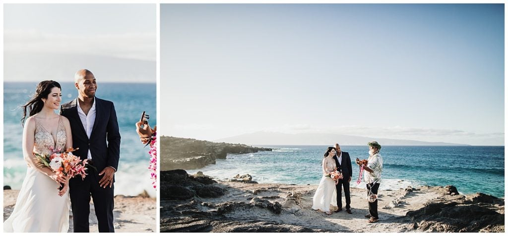 Maui Jungle Wedding Elopement in Kapalua at a jungle and at Ironwoods beach.