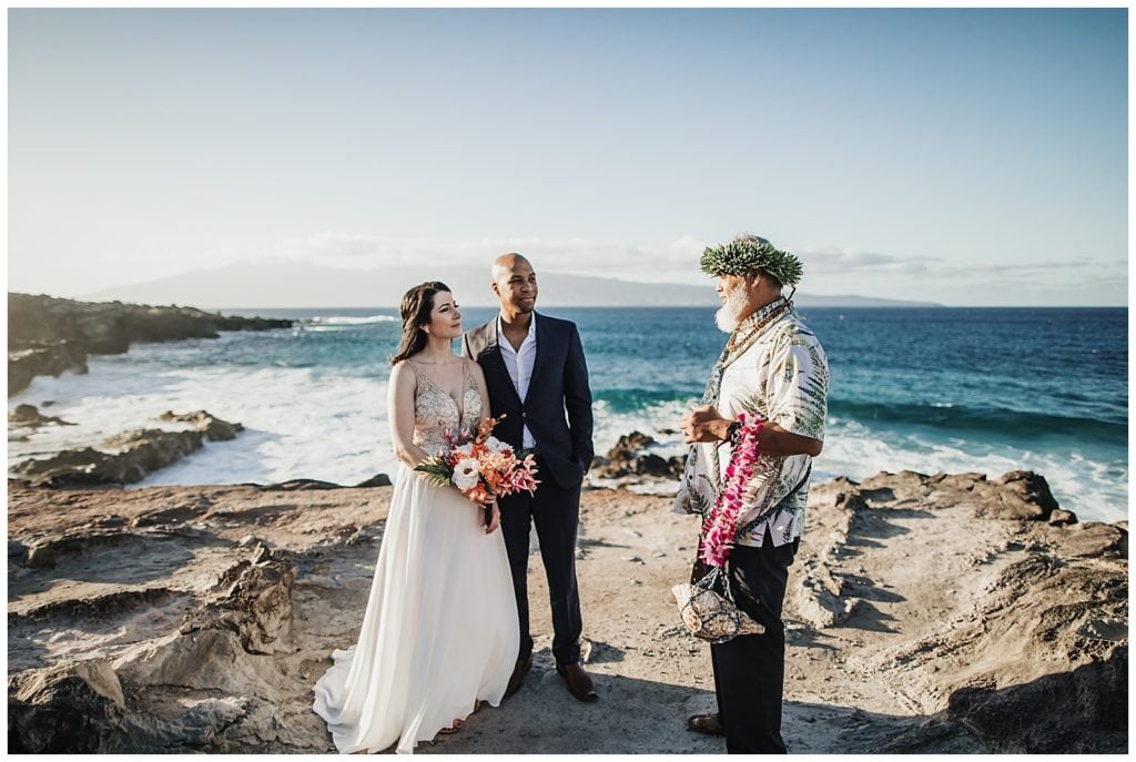 Maui Jungle Wedding Elopement in Kapalua at a jungle and at Ironwoods beach.