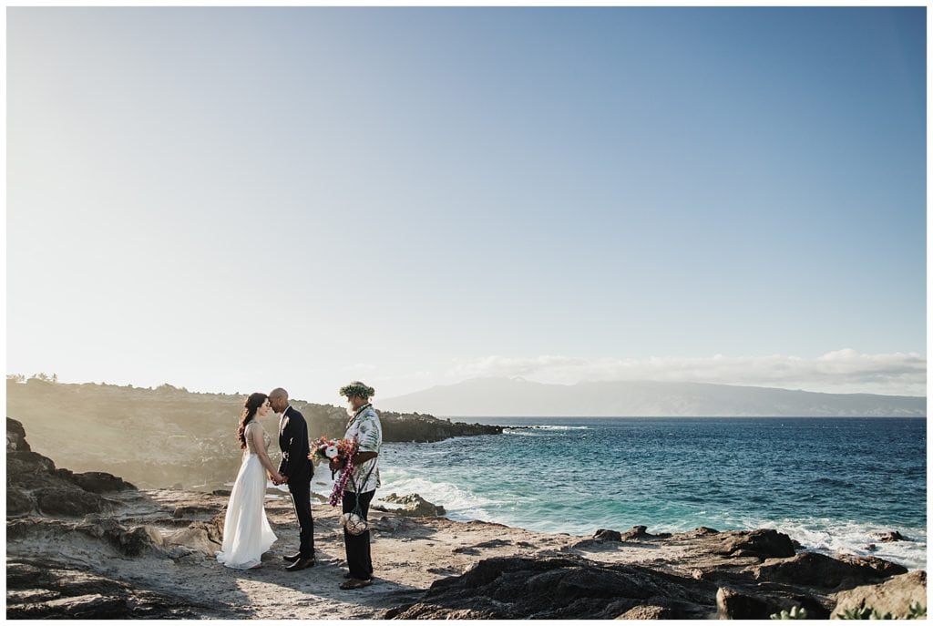 Maui Jungle Wedding Elopement in Kapalua at a jungle and at Ironwoods beach.