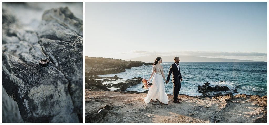 Maui Jungle Wedding Elopement in Kapalua at a jungle and at Ironwoods beach.