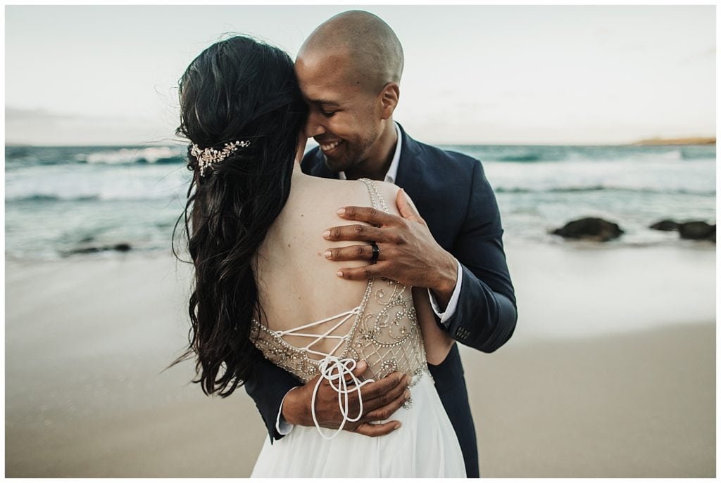 Maui Jungle Wedding Elopement in Kapalua at a jungle and at Ironwoods beach.