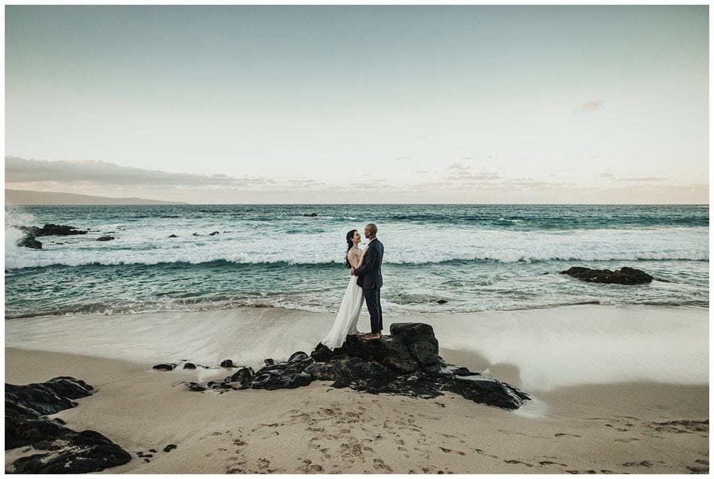 Maui Jungle Wedding Elopement in Kapalua at a jungle and at Ironwoods beach.