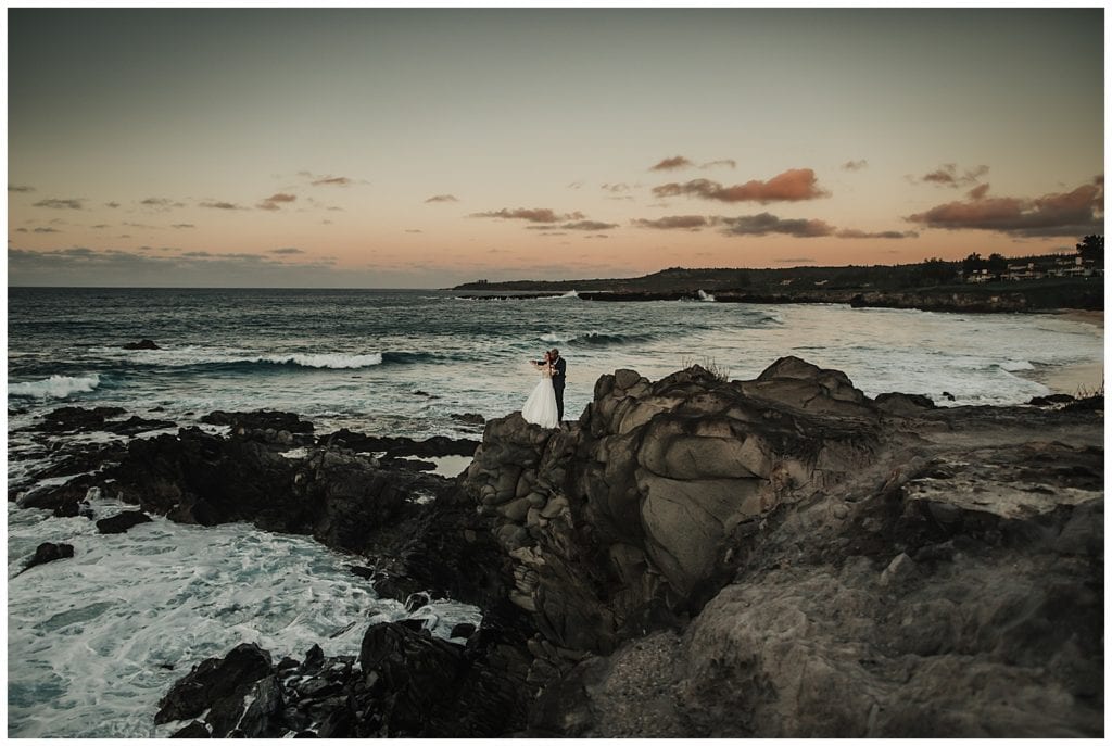 Maui Jungle Wedding Elopement in Kapalua at a jungle and at Ironwoods beach.