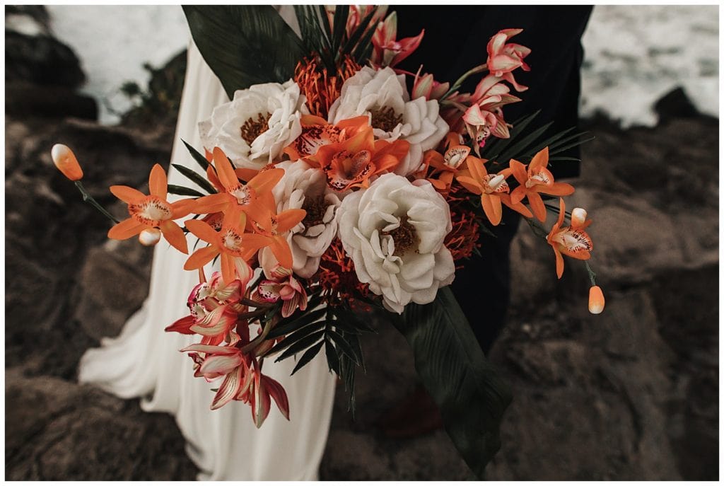 Maui Jungle Wedding Elopement in Kapalua at a jungle and at Ironwoods beach.