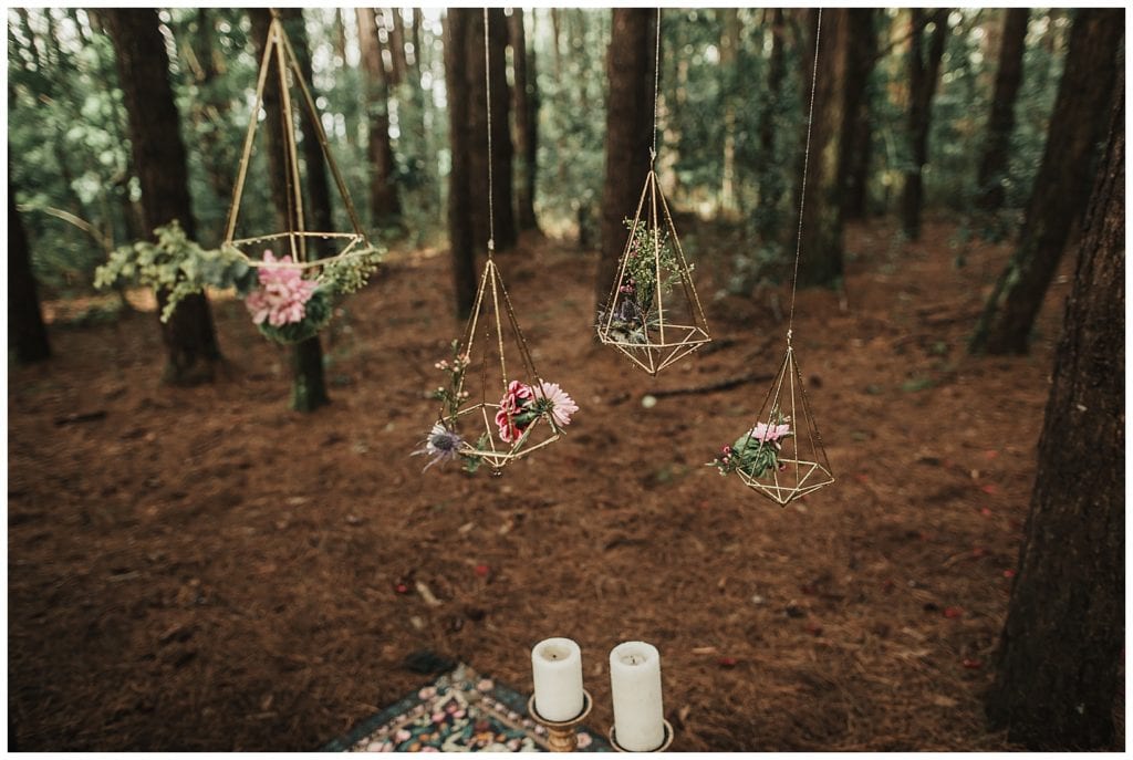 Boho wedding in Hawaii maui, couple kissing and walking and getting married