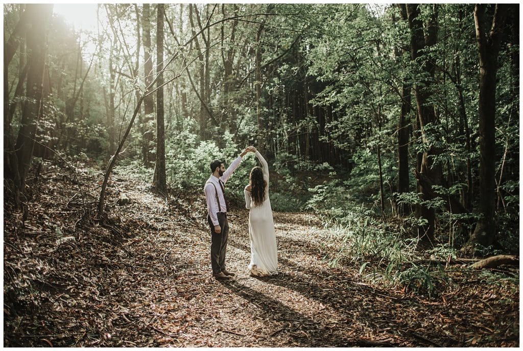Boho wedding in Hawaii maui, couple kissing and walking and getting married