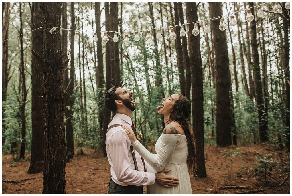 Boho wedding in Hawaii maui, couple kissing and walking and getting married