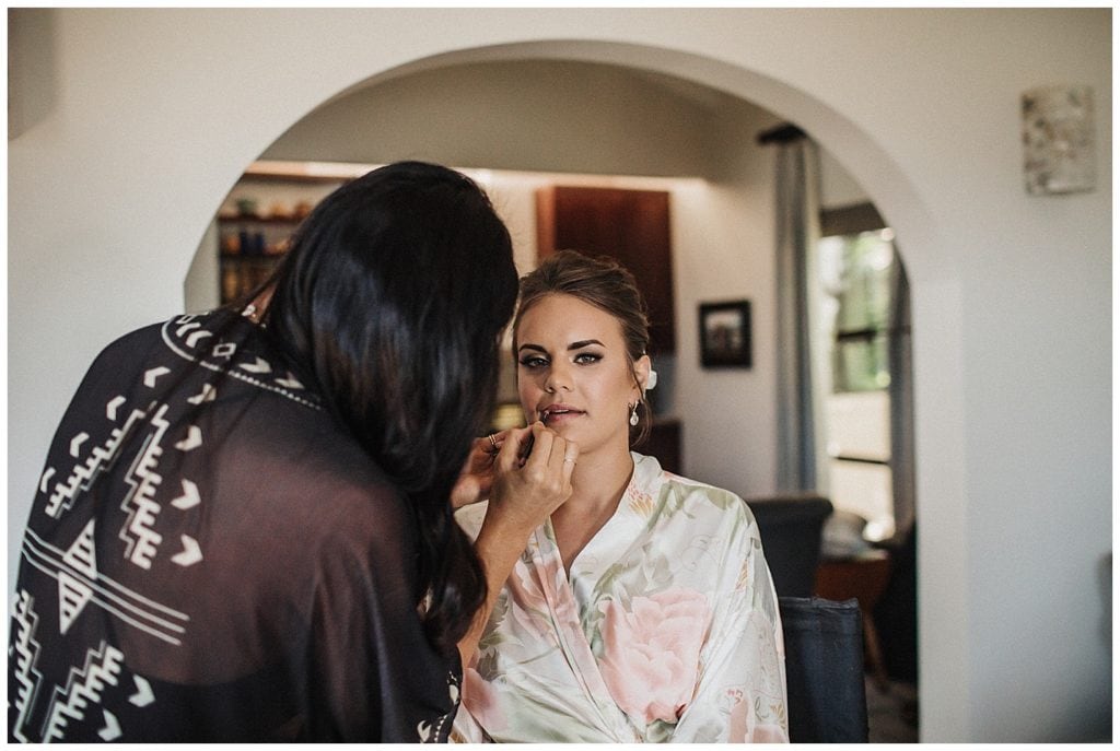 Kula Maui Wedding Photographer Amy Jayne pictures of the couple getting ready at a private venue