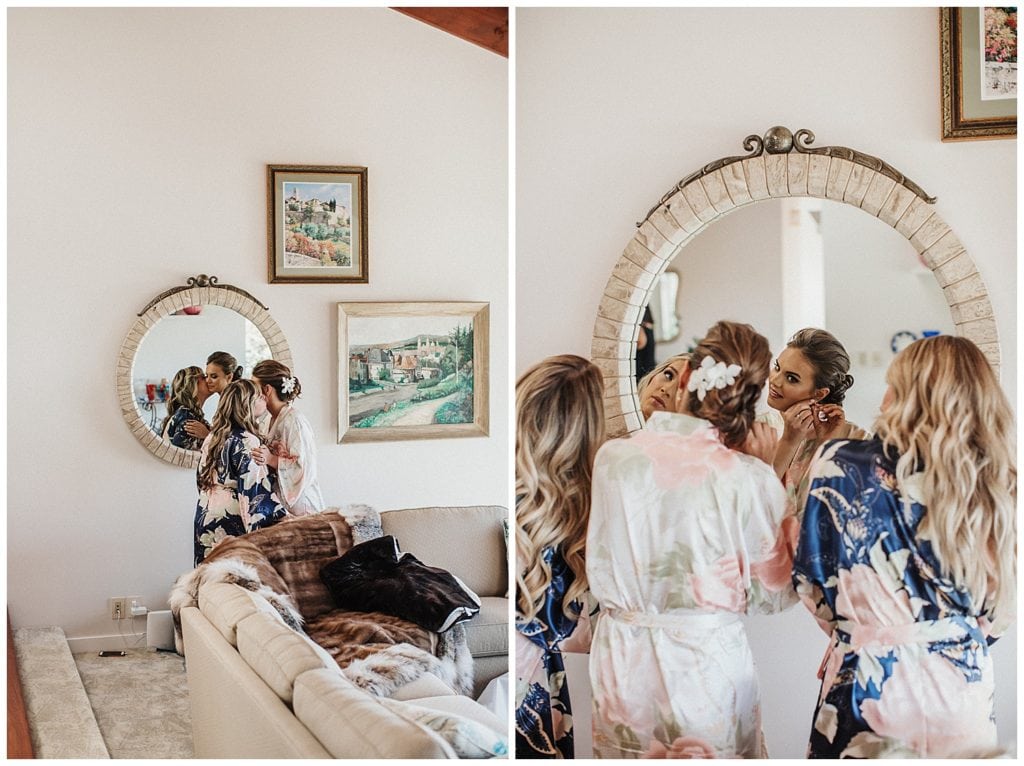 Kula Maui Wedding Photographer Amy Jayne pictures of the couple getting ready at a private venue