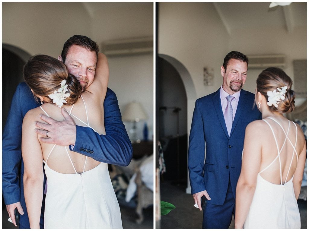 Kula Maui Wedding Photographer Amy Jayne pictures of the couple getting ready at a private venue
