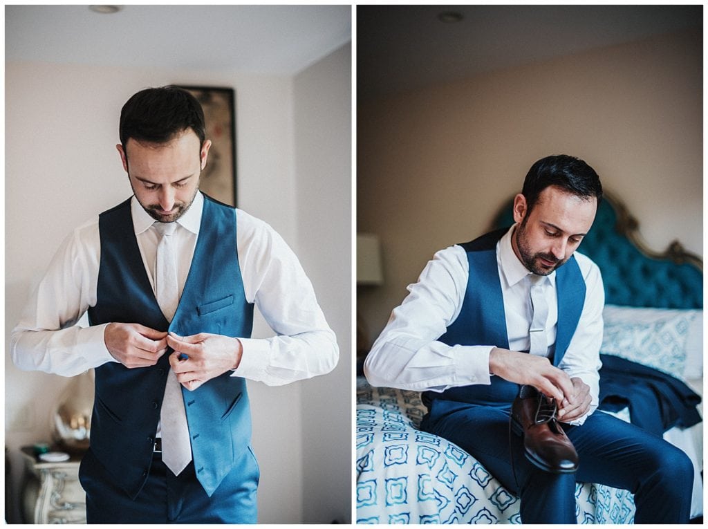 Kula Maui Wedding Photographer Amy Jayne pictures of the couple getting ready at a private venue