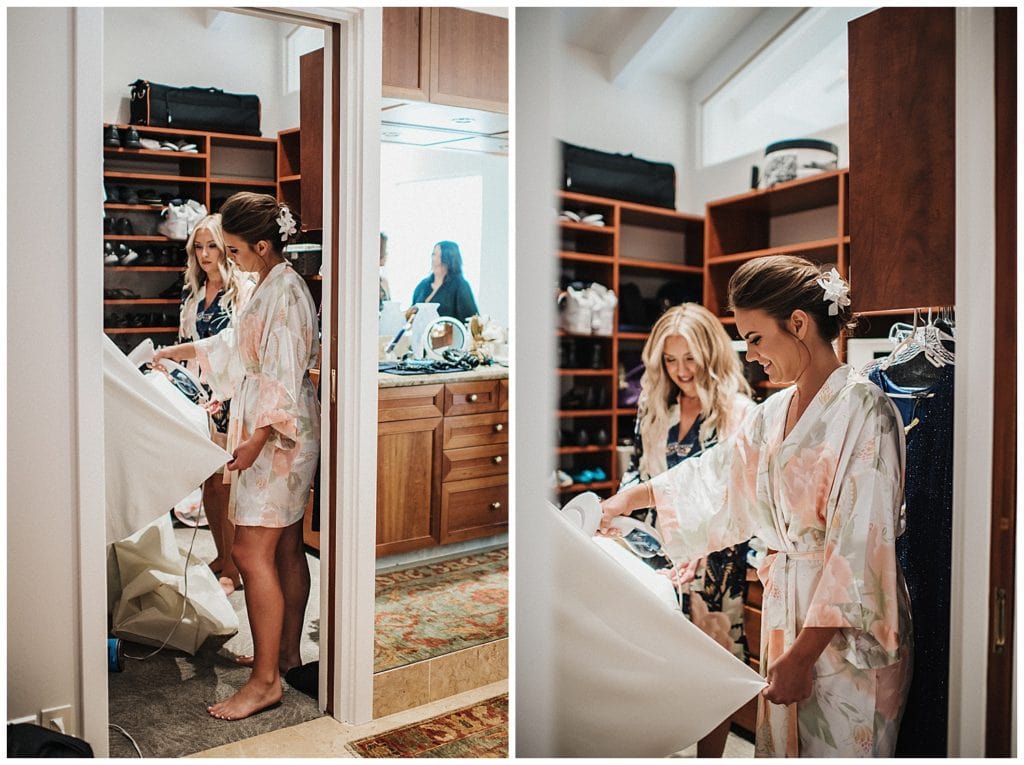 Kula Maui Wedding Photographer Amy Jayne pictures of the couple getting ready at a private venue