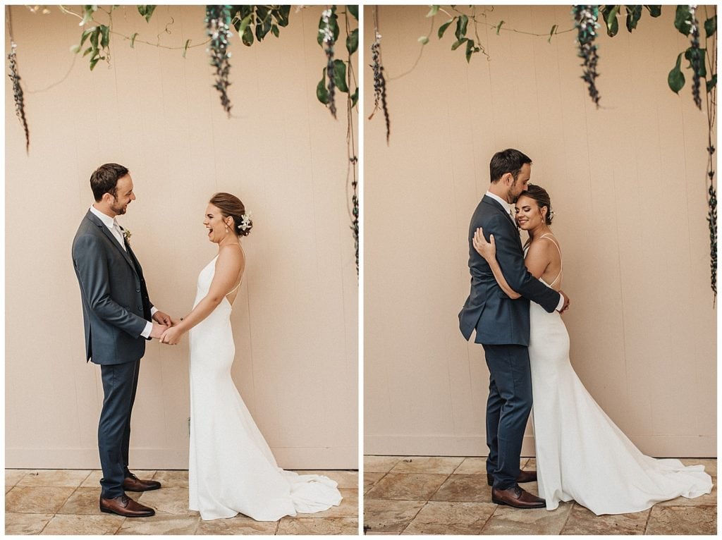 Kula Maui Wedding Photographer Amy Jayne pictures of the couple getting ready at a private venue