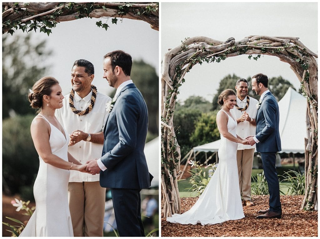 Kula Maui Wedding Photographer Amy Jayne pictures of the couple getting married at a private venue