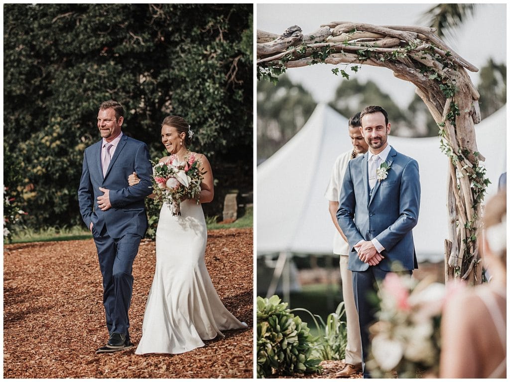 Kula Maui Wedding Photographer Amy Jayne pictures of the couple getting married at a private venue