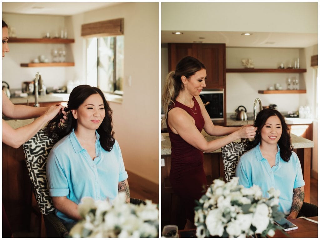 Hotel Wailea wedding getting ready photos