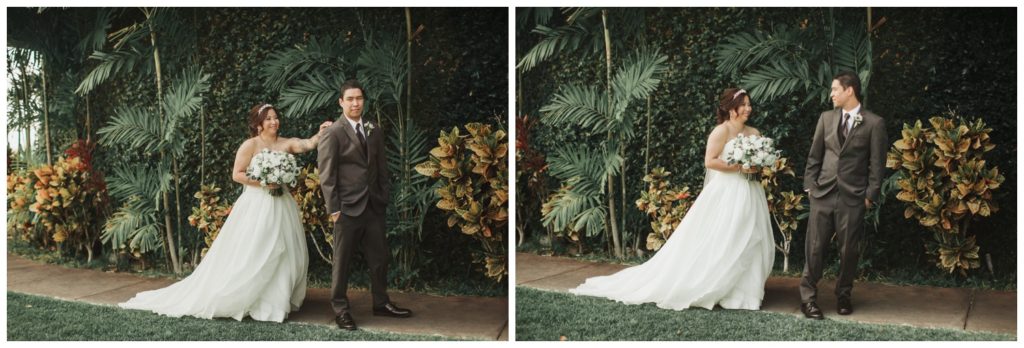 Hotel Wailea wedding first look bride and groom