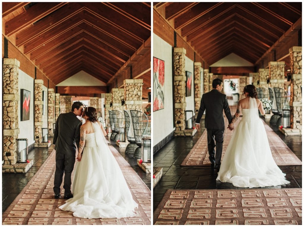 Hotel Wailea wedding first look bride and groom
