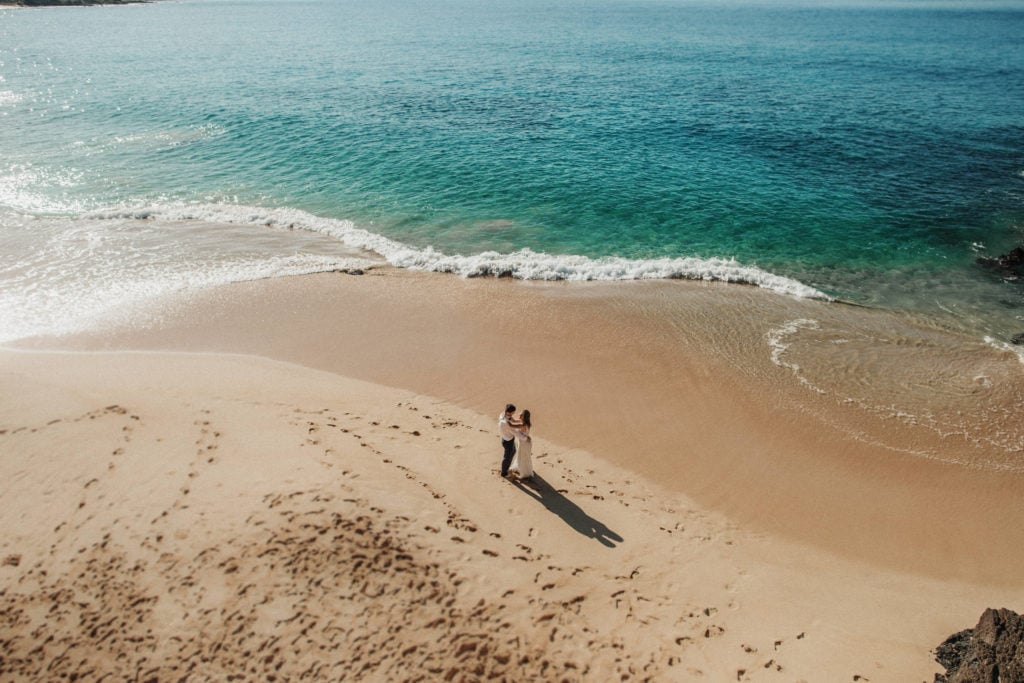 Maui beach engagement photos