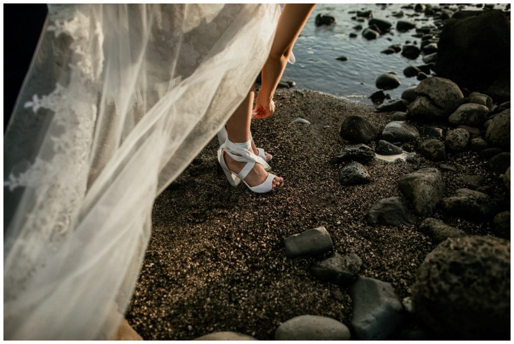 Olowalu Wedding Elopement Photographer picture of bride and groom on their wedding day