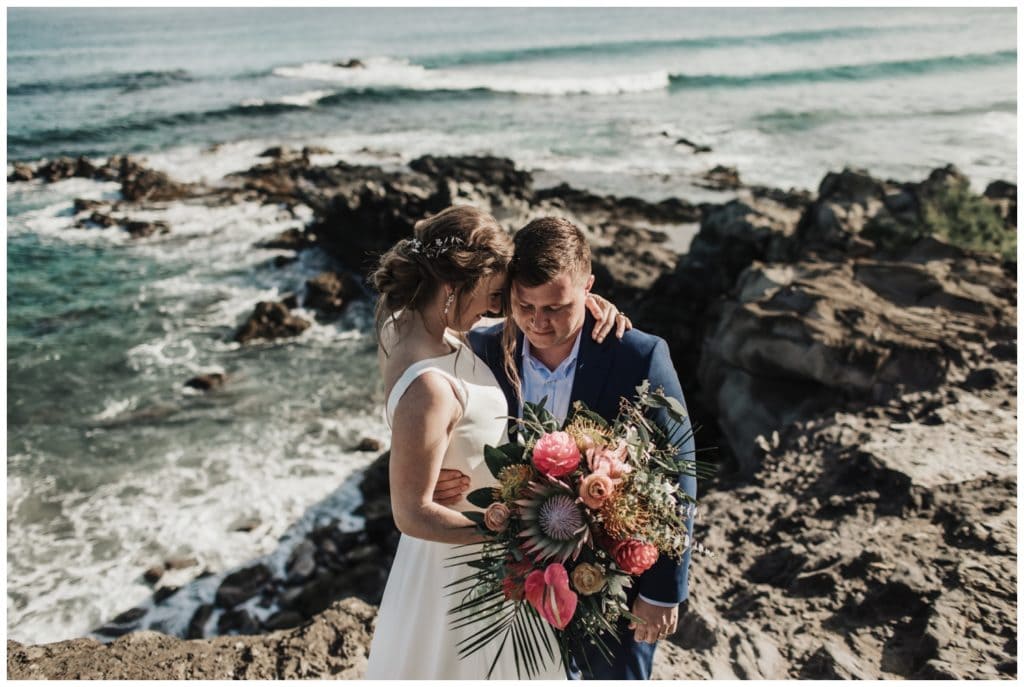 Maui Beach wedding photographer Amy Jayne Photography bride and groom getting married on the beach