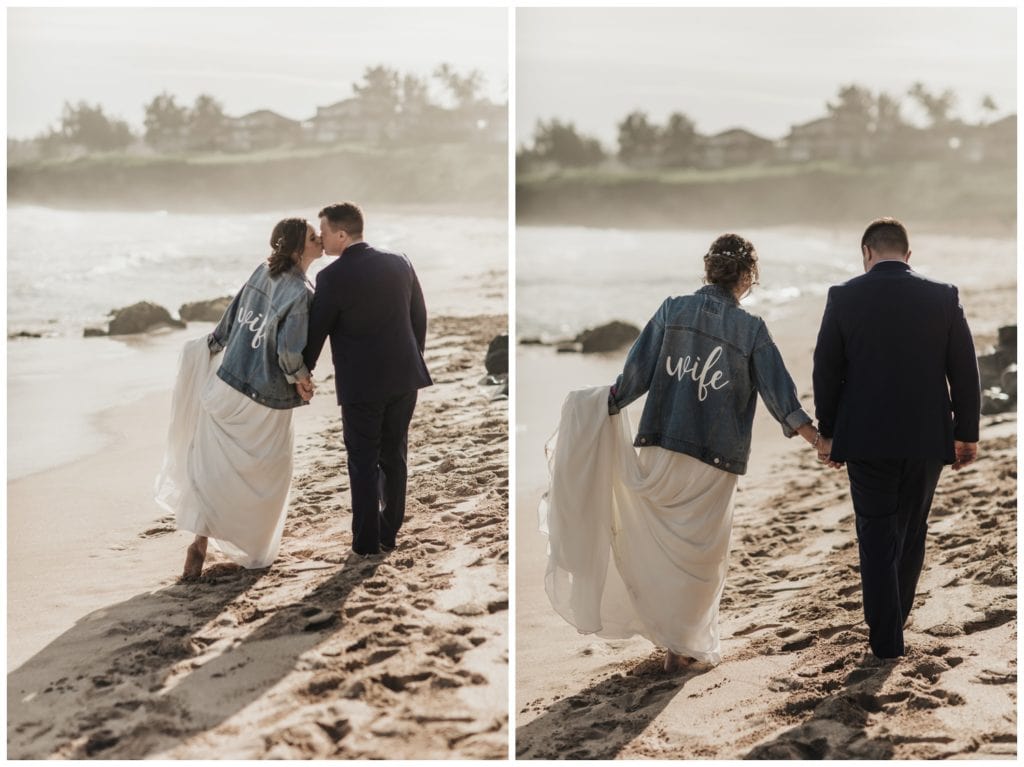 Maui Beach wedding photographer Amy Jayne Photography bride and groom getting married on the beach