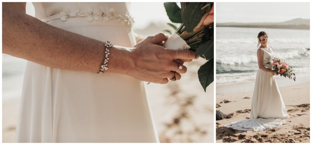 Maui Beach wedding photographer Amy Jayne Photography bride and groom getting married on the beach