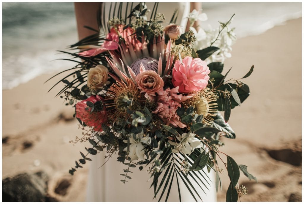 Maui Beach wedding photographer Amy Jayne Photography bride and groom getting married on the beach