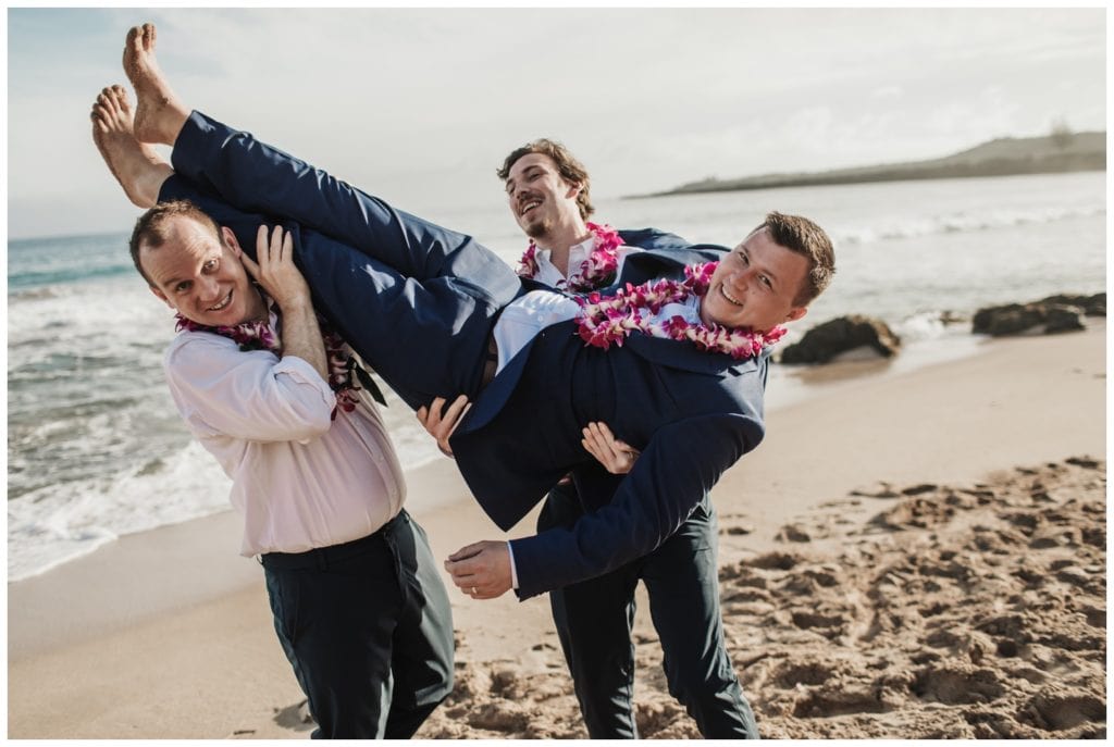 Maui Beach wedding photographer Amy Jayne Photography bride and groom getting married on the beach