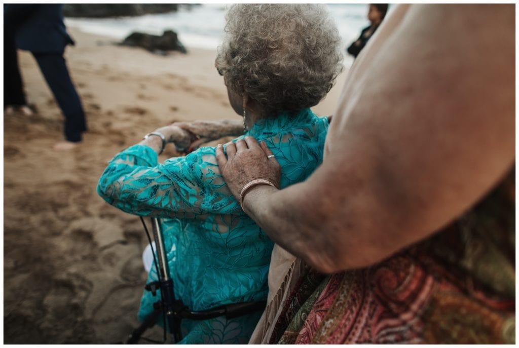 Hawaii Elopement on the beach Photographer Amy Jayne captured couple getting married on the beach