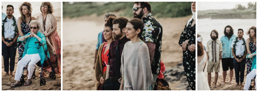 Hawaii Elopement on the beach Photographer Amy Jayne captured couple getting married on the beach