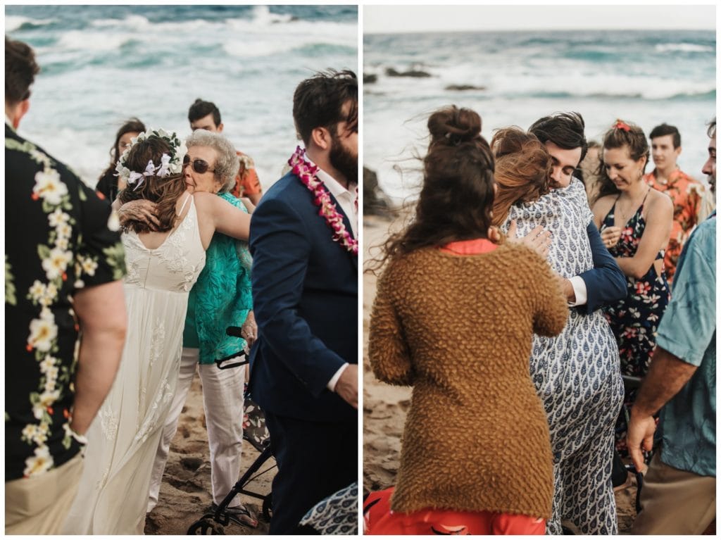 Hawaii Elopement on the beach Photographer Amy Jayne captured couple getting married on the beach