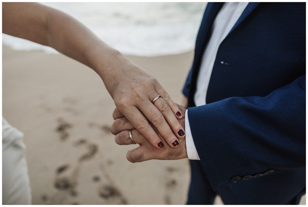 Hawaii Elopement on the beach Photographer Amy Jayne captured couple getting married on the beach