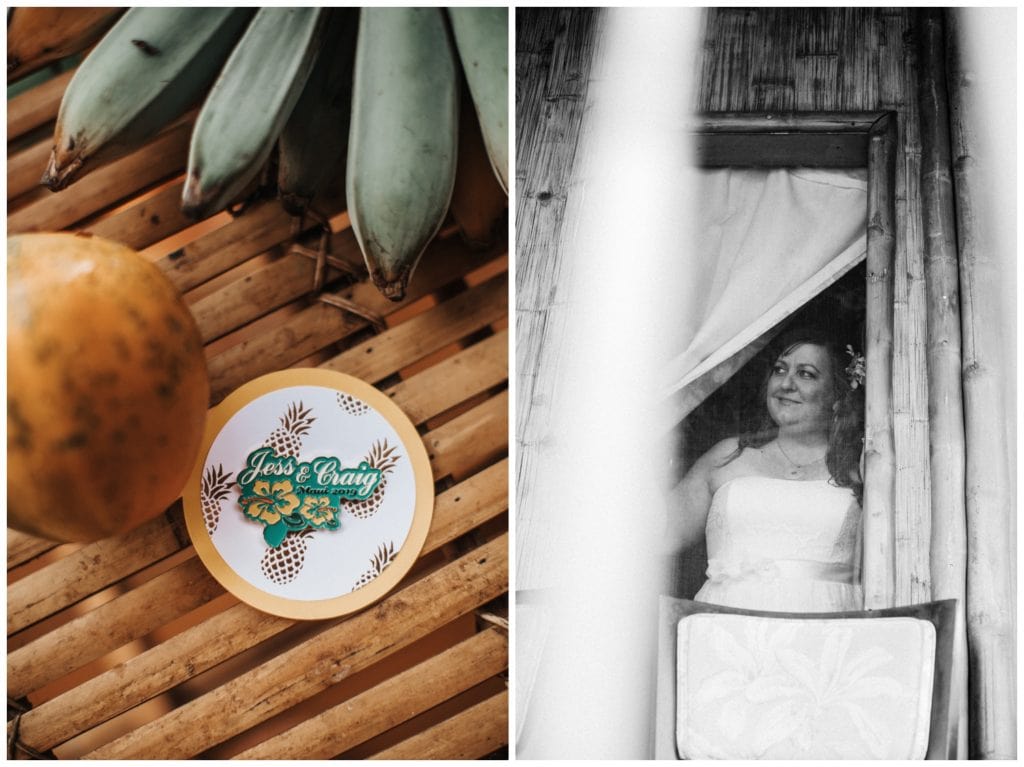 Maui Lahaina Dragon Fruit Farm Wedding couple getting married wedding day in Maui