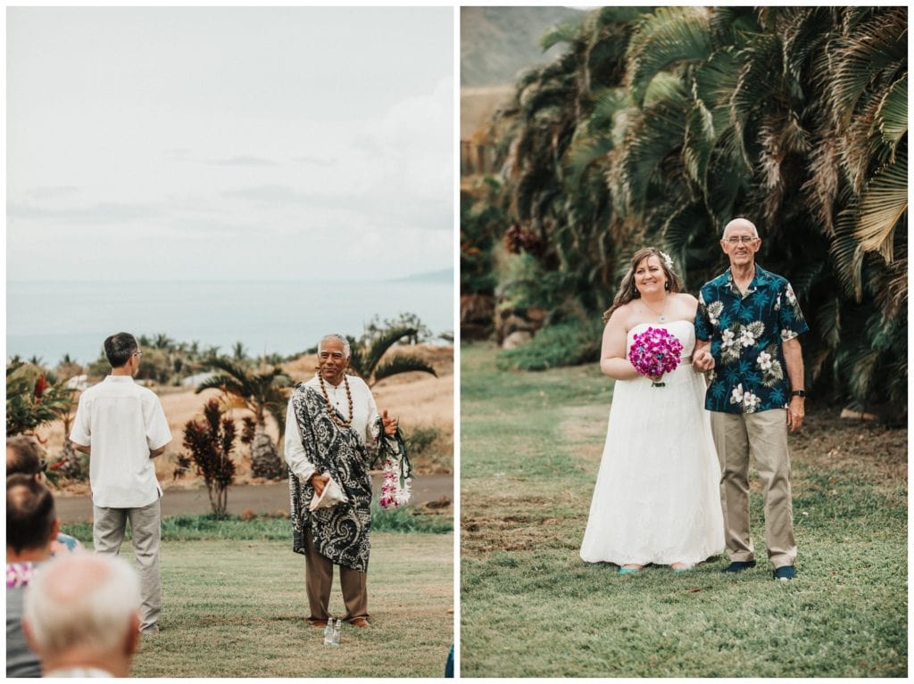 Maui Lahaina Dragon Fruit Farm Wedding couple getting married wedding day in Maui