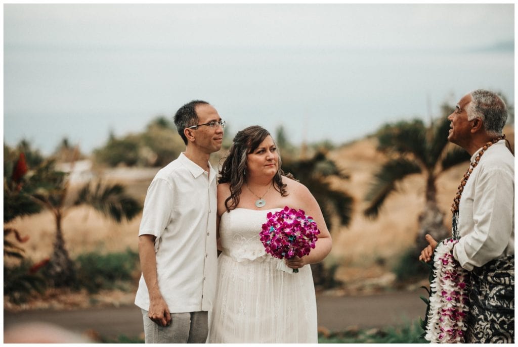 Maui Lahaina Dragon Fruit Farm Wedding couple getting married wedding day in Maui