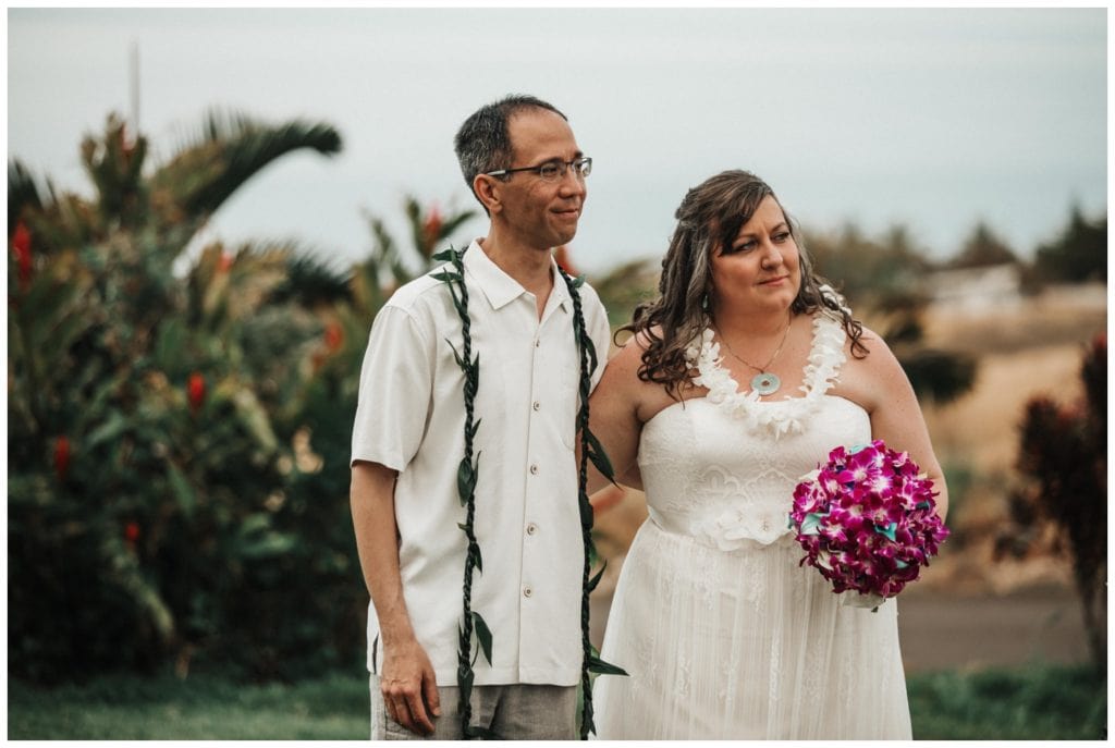 Maui Lahaina Dragon Fruit Farm Wedding couple getting married wedding day in Maui
