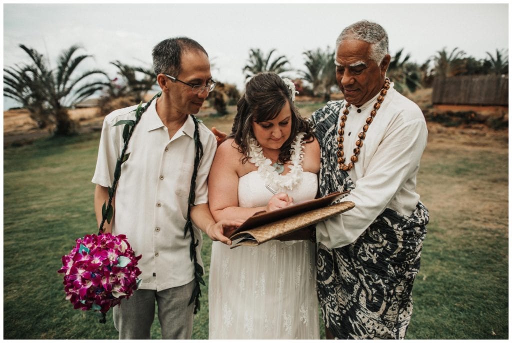 Maui Lahaina Dragon Fruit Farm Wedding couple getting married wedding day in Maui