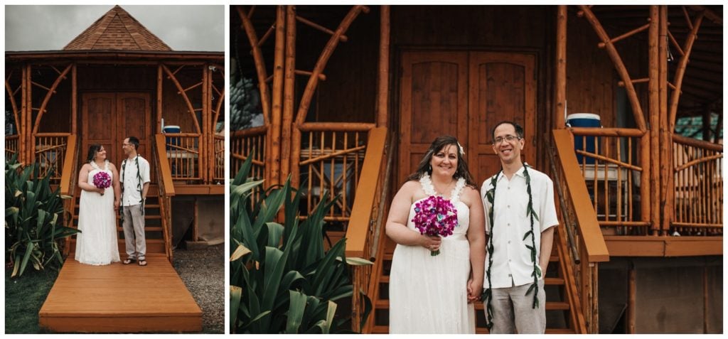 Maui Lahaina Dragon Fruit Farm Wedding couple getting married wedding day in Maui