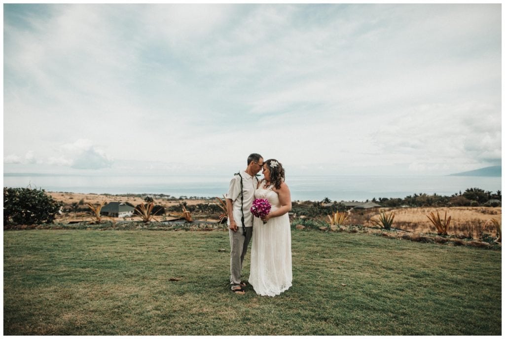 Maui Lahaina Dragon Fruit Farm Wedding couple getting married wedding day in Maui