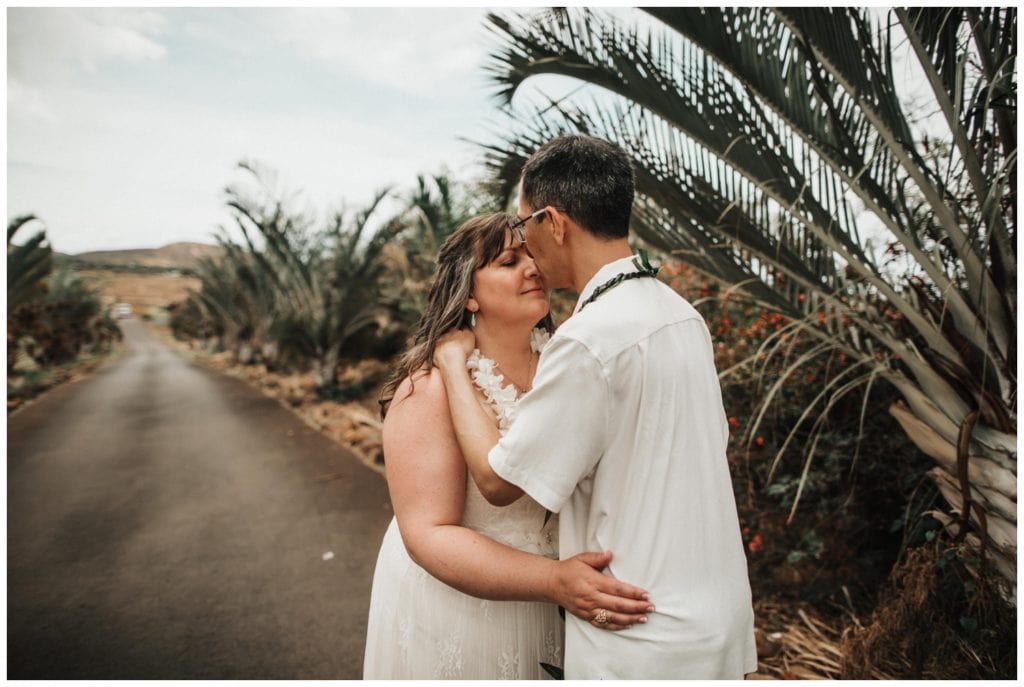 Maui Lahaina Dragon Fruit Farm Wedding couple getting married wedding day in Maui