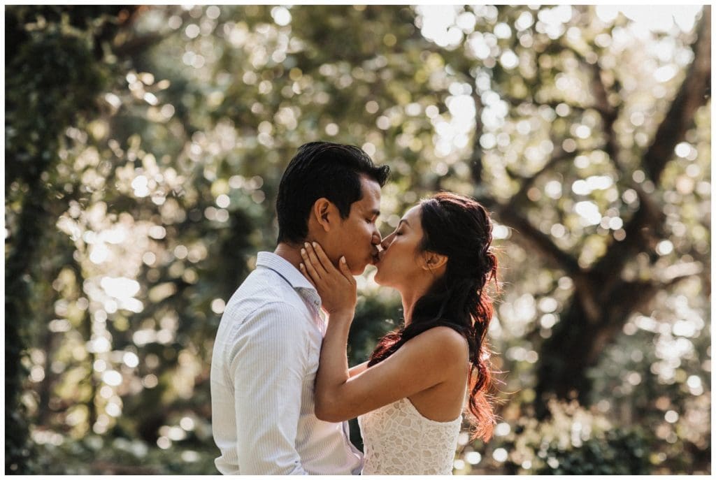 Maui Engagement photos in a jungle couples photo session in Lahaina Kaanapali