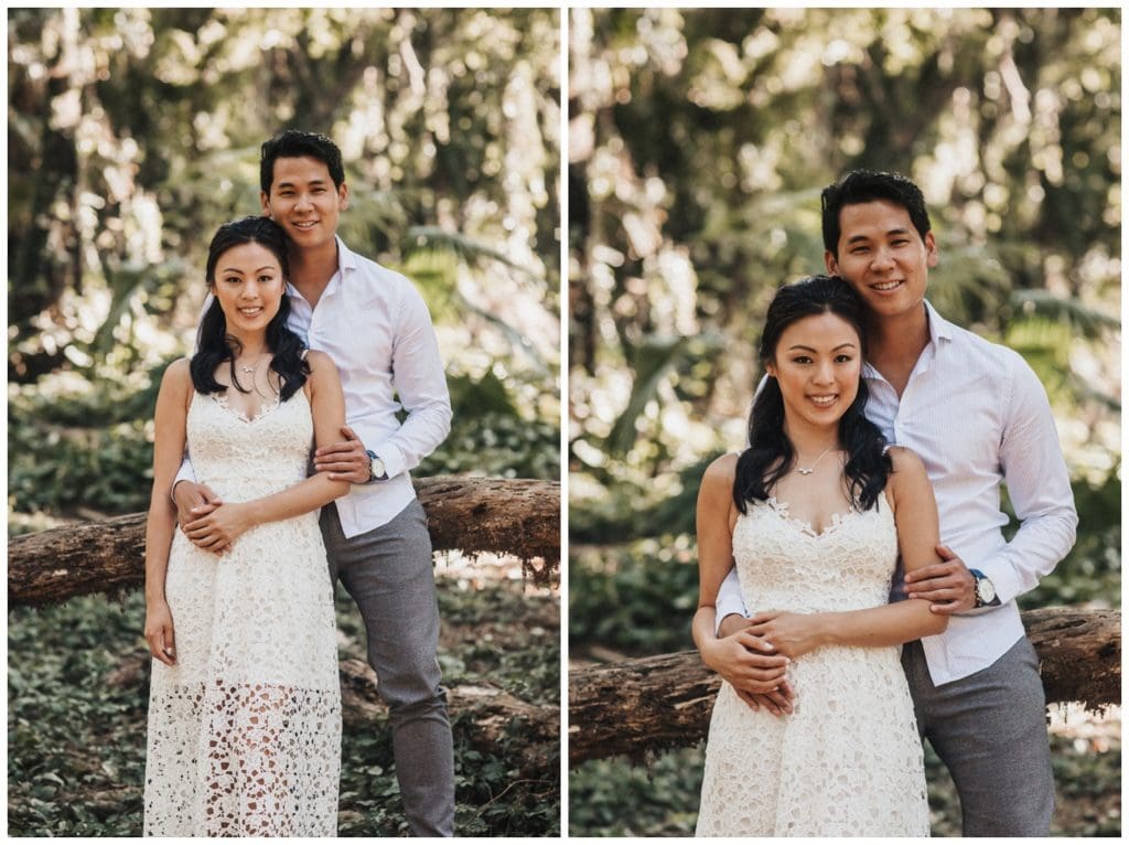 Maui Engagement photos in a jungle couples photo session in Lahaina Kaanapali