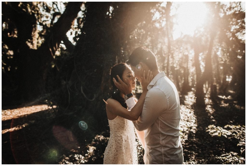 Maui Engagement photos in a jungle couples photo session in Lahaina Kaanapali