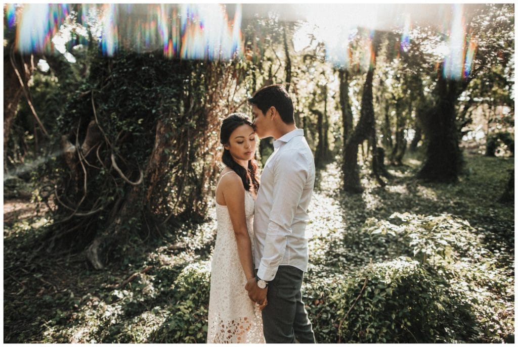 Maui Engagement photos in a jungle couples photo session in Lahaina Kaanapali