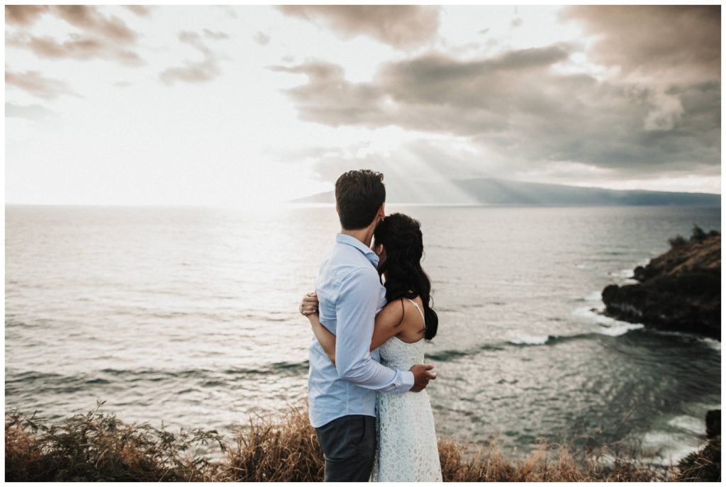Maui Engagement photos in a jungle couples photo session in Lahaina Kaanapali