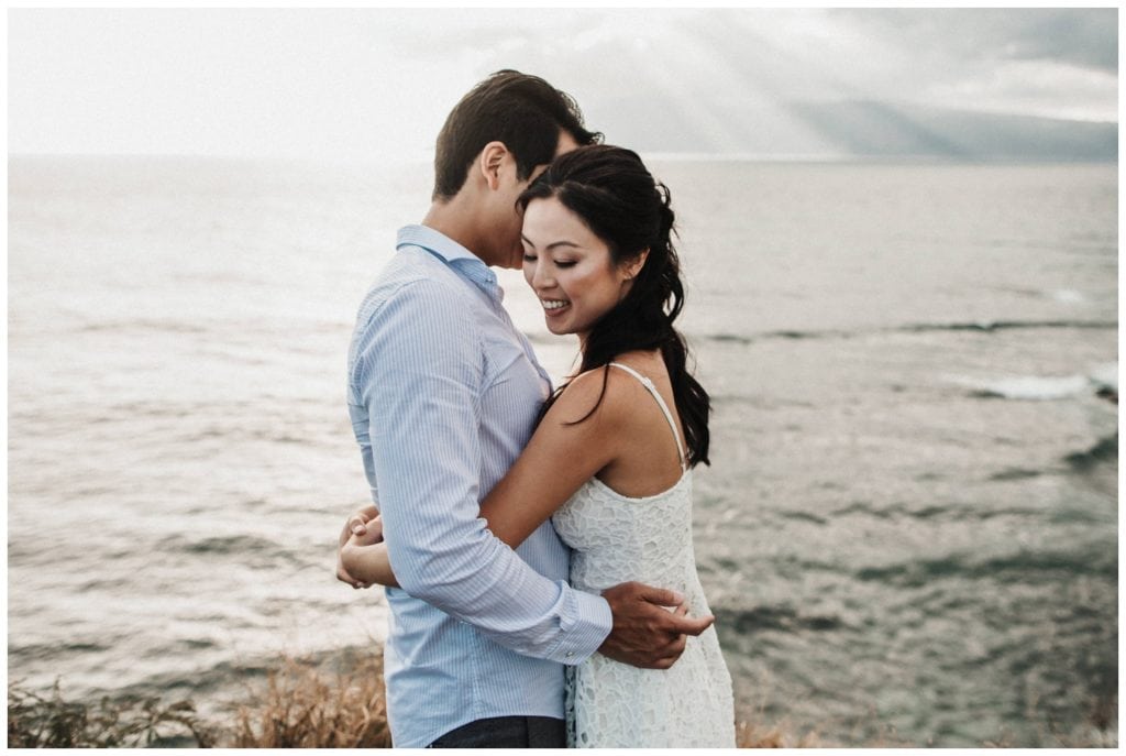 Maui Engagement photos in a jungle couples photo session in Lahaina Kaanapali