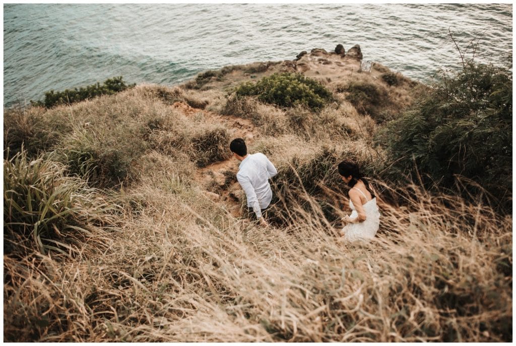 Maui Engagement photos in a jungle couples photo session in Lahaina Kaanapali