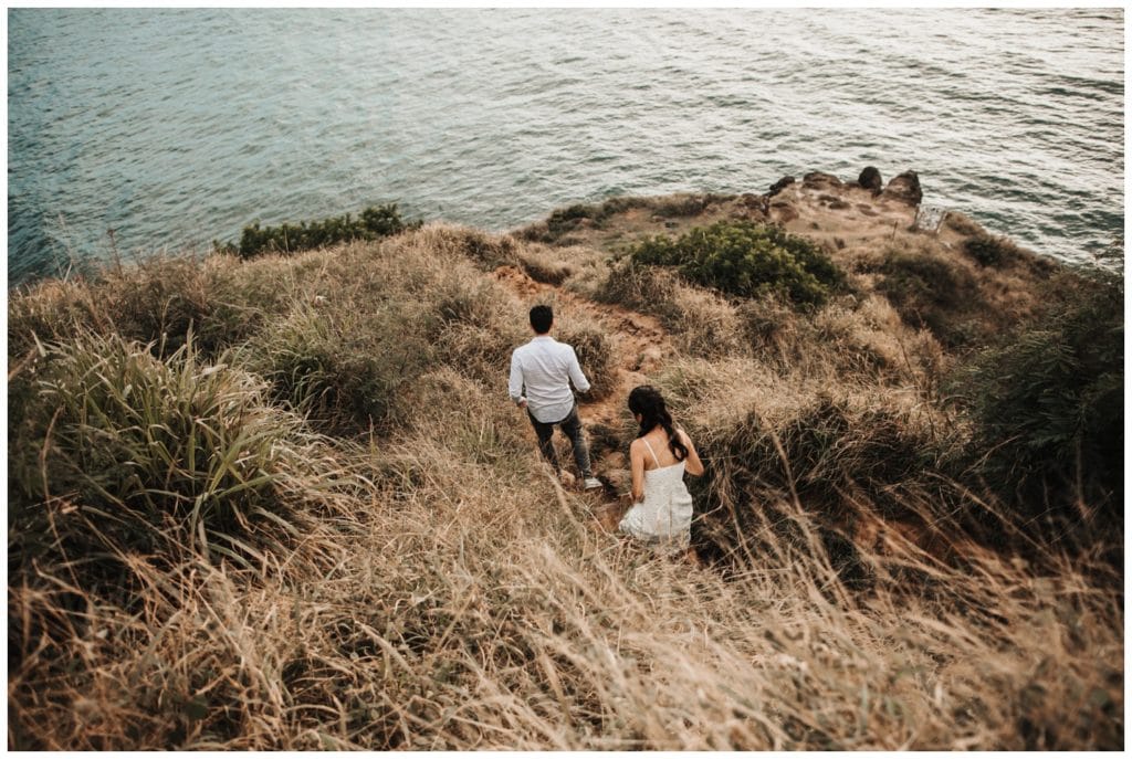 Maui Engagement photos in a jungle couples photo session in Lahaina Kaanapali