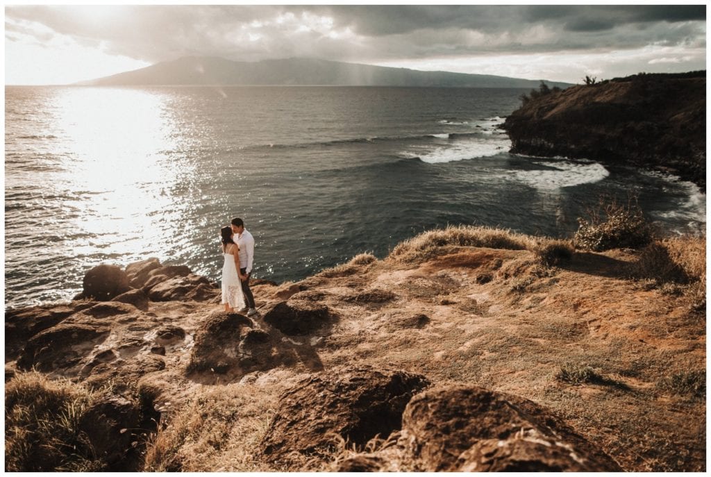 Maui Engagement photos in a jungle couples photo session in Lahaina Kaanapali